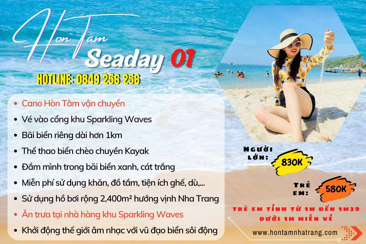 Hướng dẫn chọn và đặt vé Hòn Tằm - Giá vé Hòn Tằm chi tiết 3 seaday 01